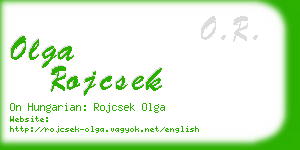 olga rojcsek business card